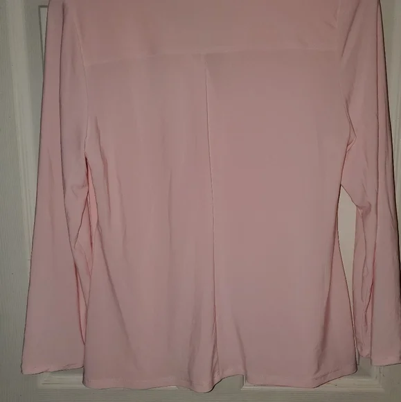 5 for $25 | Tommy Hilfiger Pastel Pink Collared Long Sleeve Button Down Blouse - Picture 8 of 14